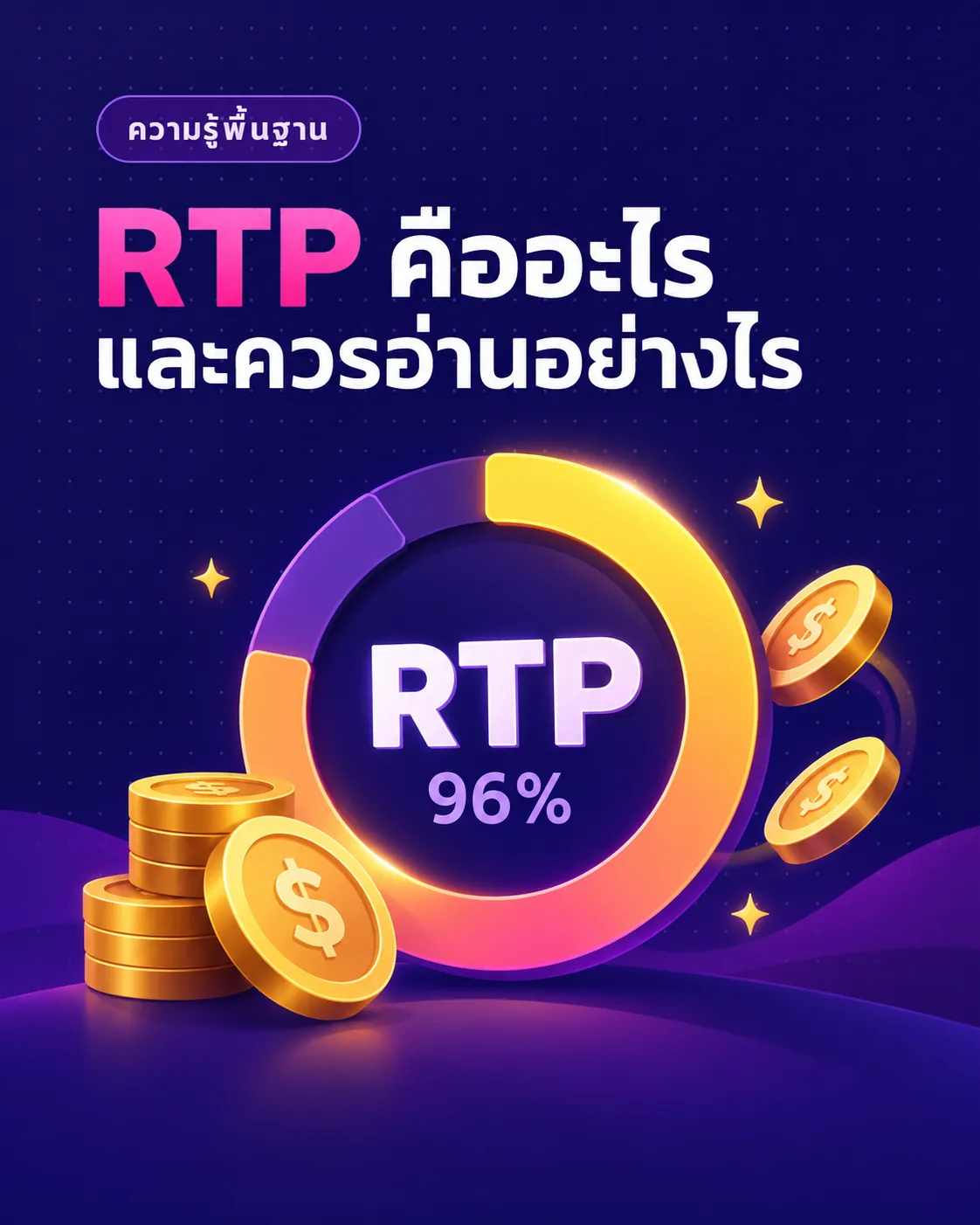 ภาพประกอบบทความอธิบายความหมายและการอ่านค่า RTP โดยไม่อ้างว่าเป็นข้อมูลของเกมใด